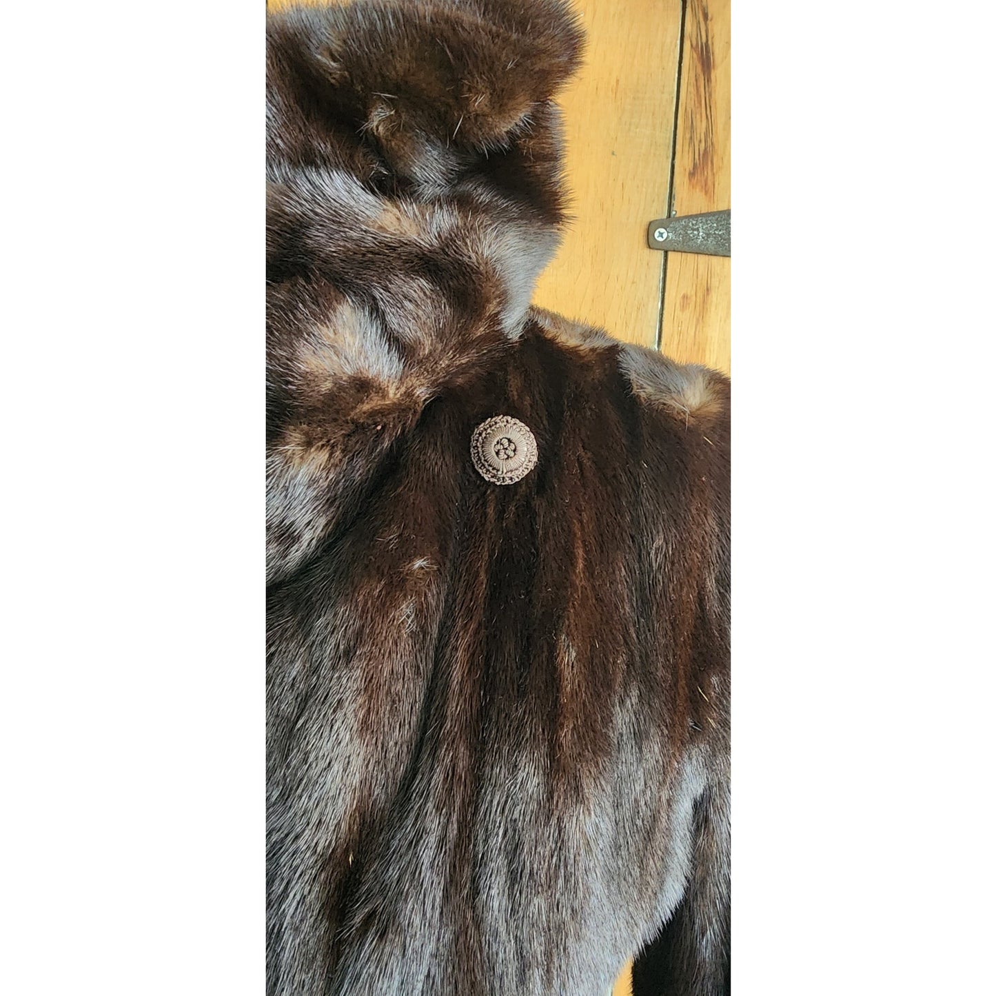 Vintage 70s Brown Mink Fur Coat Belted / Rosenthal Furs / S
