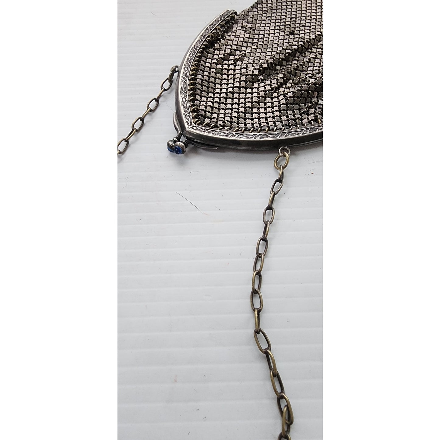 Antique Chain Mail Purse Silver Mesh Handbag