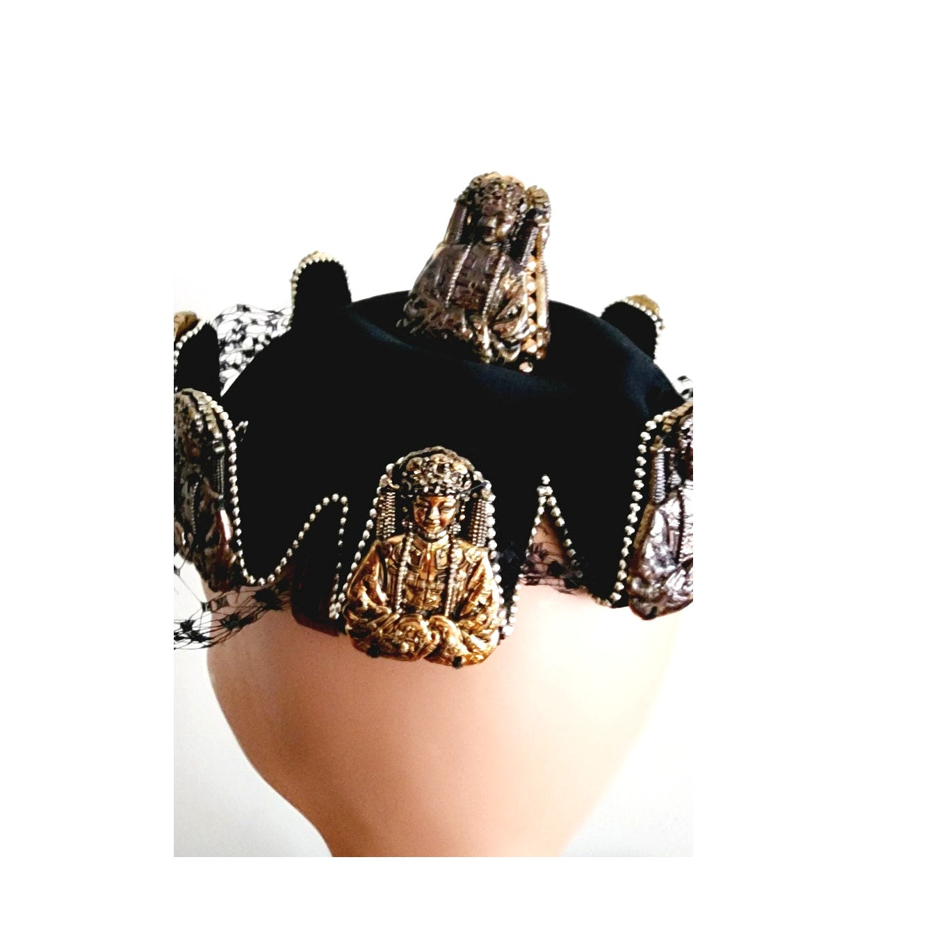 Vintage 50s Bes-Ben Hat Pointed Buddha Pagoda