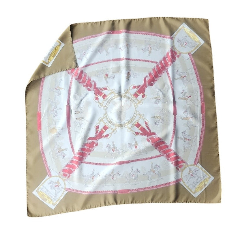 Vintage Silk Scarf Hermès Les Allures du Cheval Ledoux Equestrian Horses Square