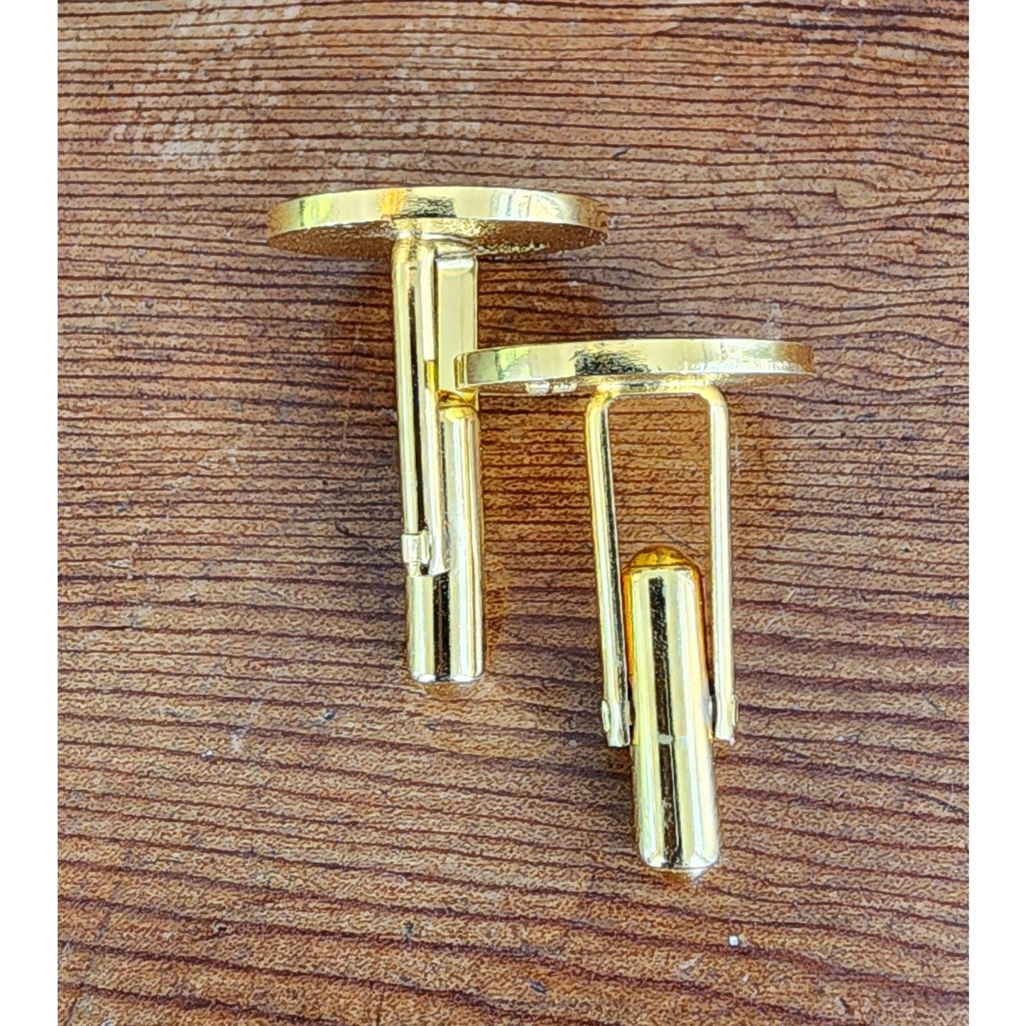 Vintage 50s Cufflinks Black Gold Enamel Dragon The Drake