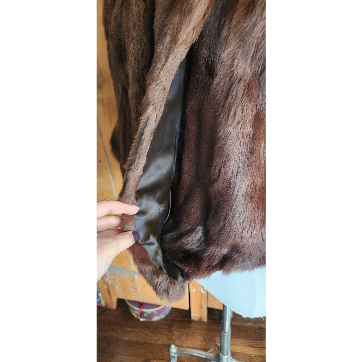 Vintage 40s Brown Fur Jacket Wrap Capelet Michelle Chicago