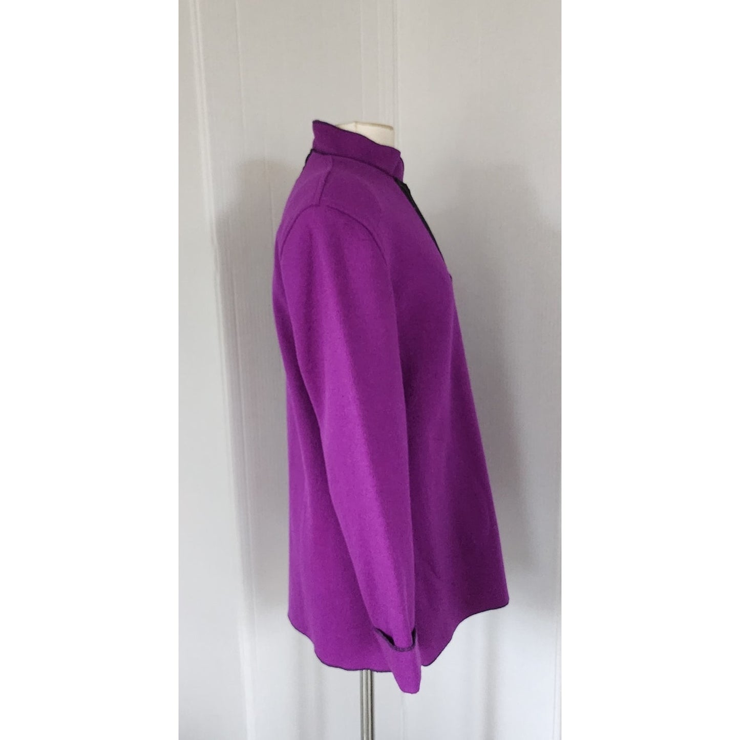 Vintage 80s Gloriah Walsh Jacket Purple Wool Wearable Art