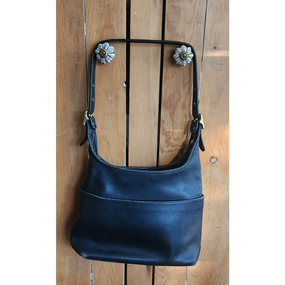 Vintage COACH Legacy Boho Shoulder Bag Black Leather 9058