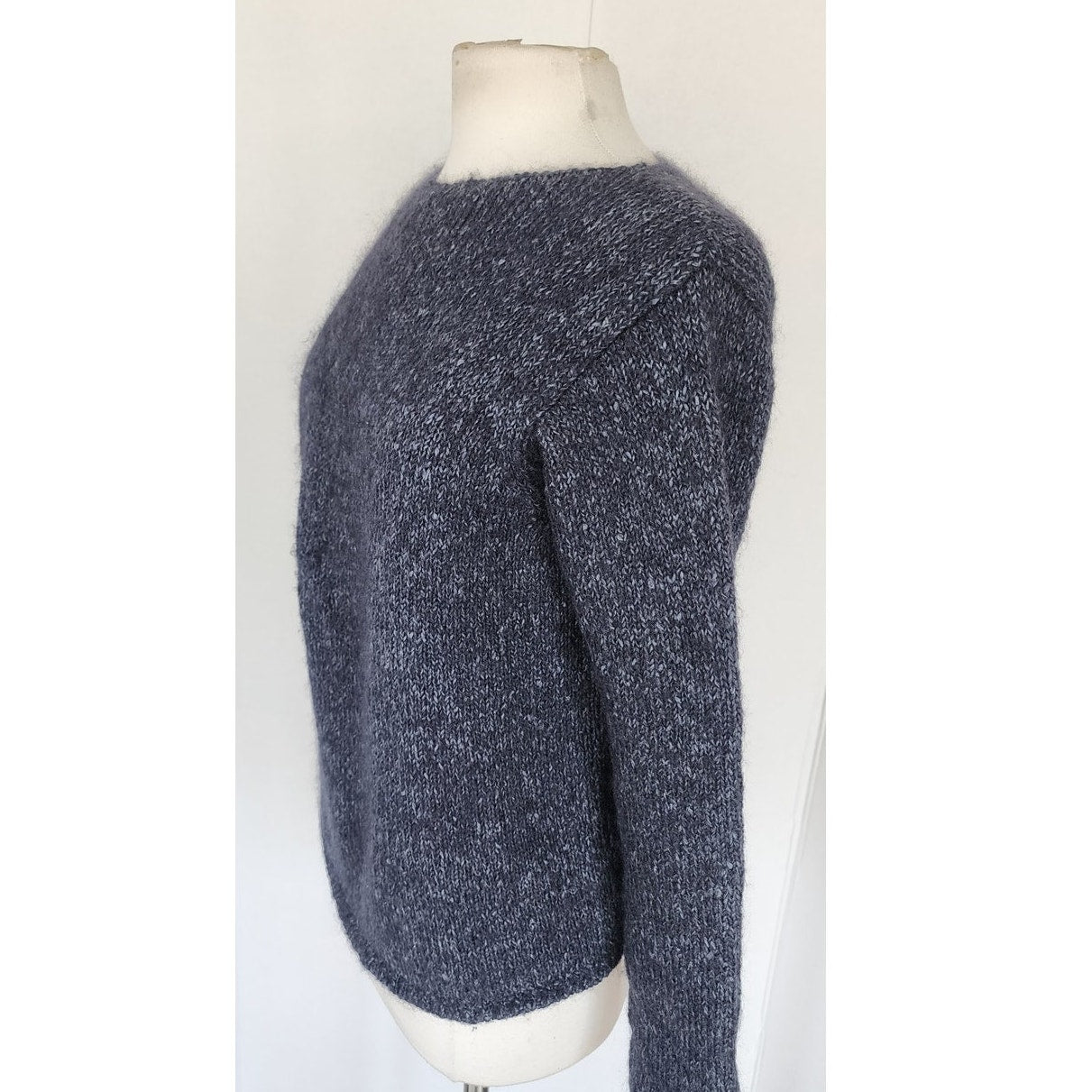 Vintage Weekend Max Mara Sweater Blue Wool Mohair Chunky Knit / M