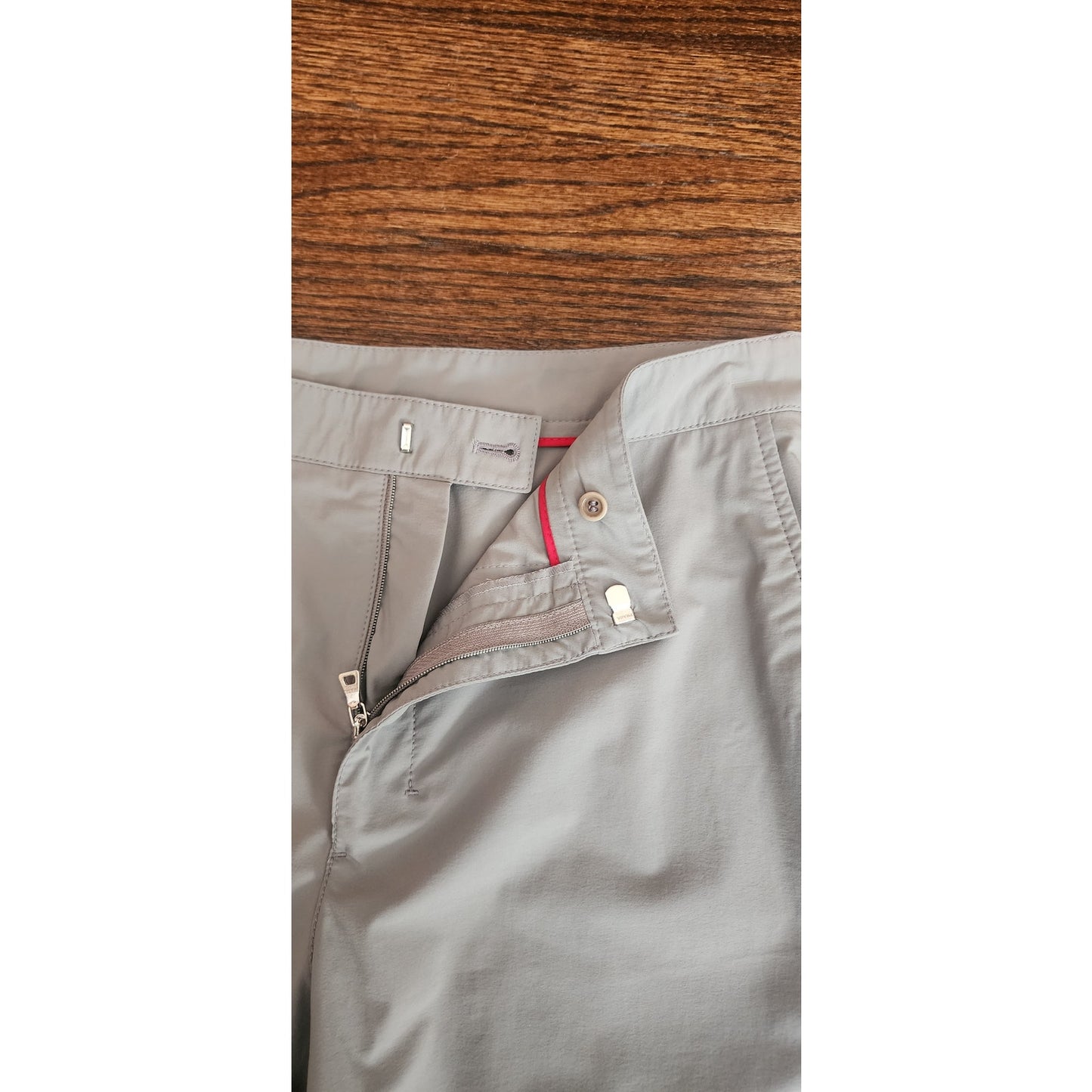 Vintage Prada Sport 2000s Linea Rossa Mens Shorts Grey Red Logo Tab Archival Adjustable