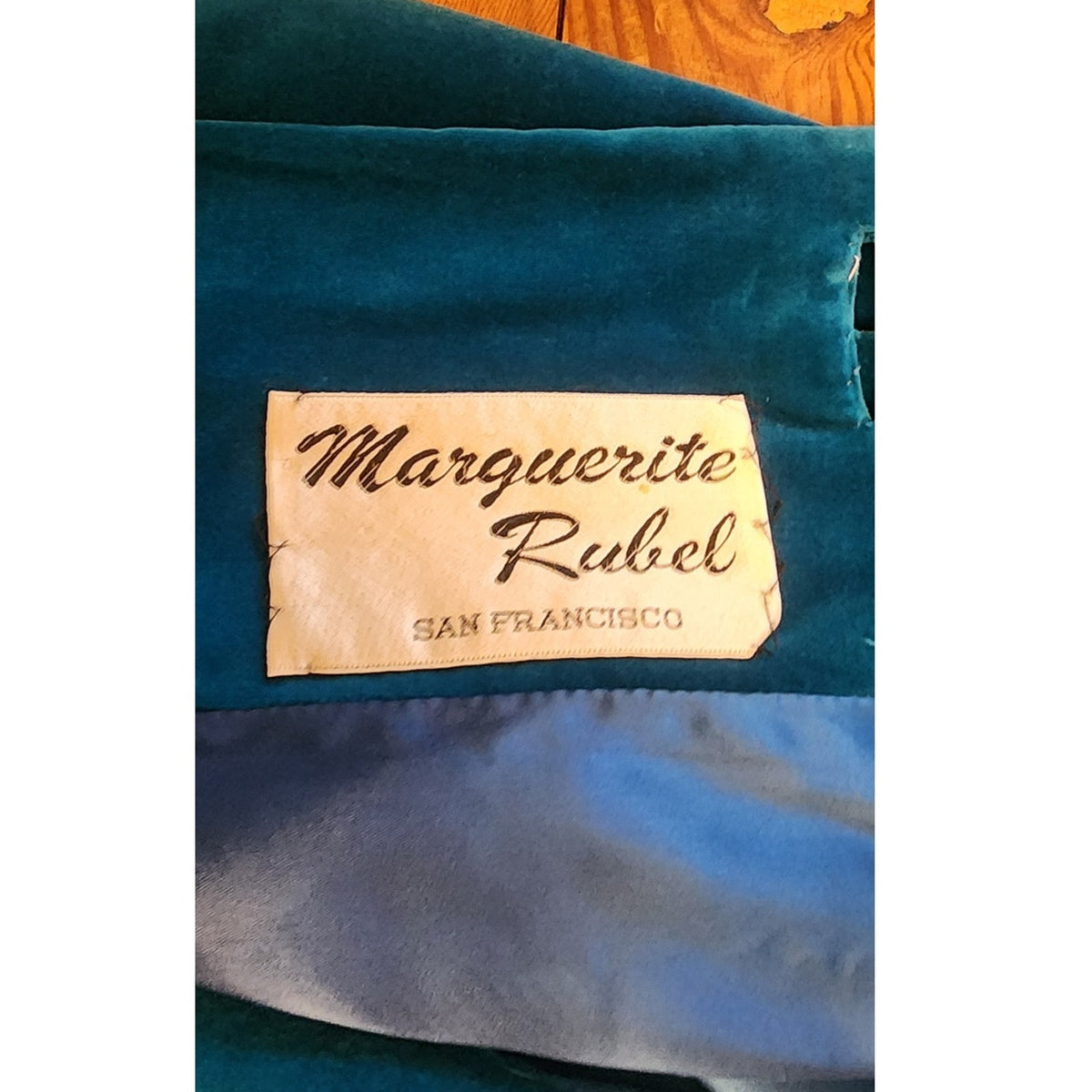 Vintage 1960s Blue Velvet Swing Coat Blue Velvet by Marguerite Rubel San Francisco