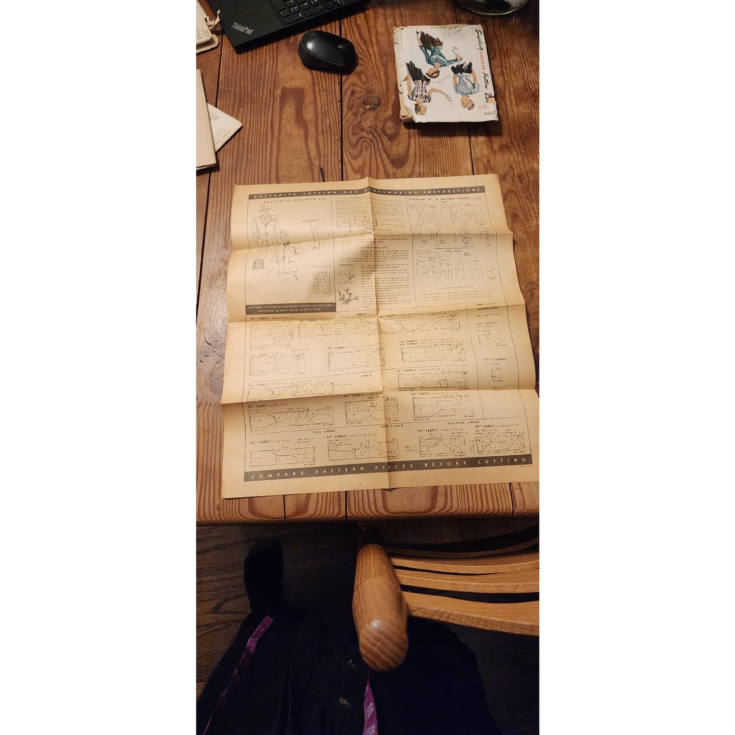 Vintage 40s Sewing Pattern: Mens Sports Jacket Butterick 4186