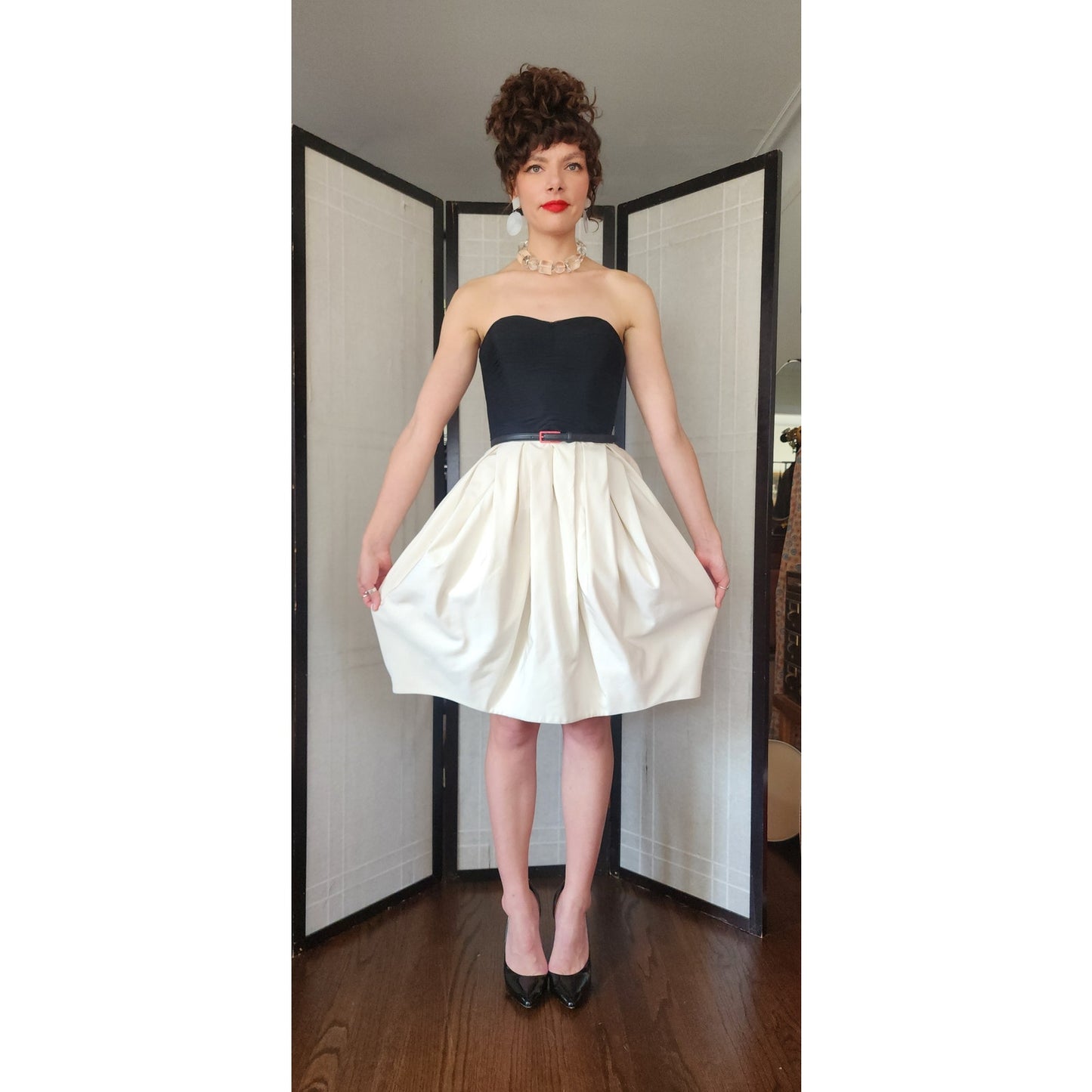 Jason Wu Resort 2000s Strapless Party Dress Ivory & Black NWT