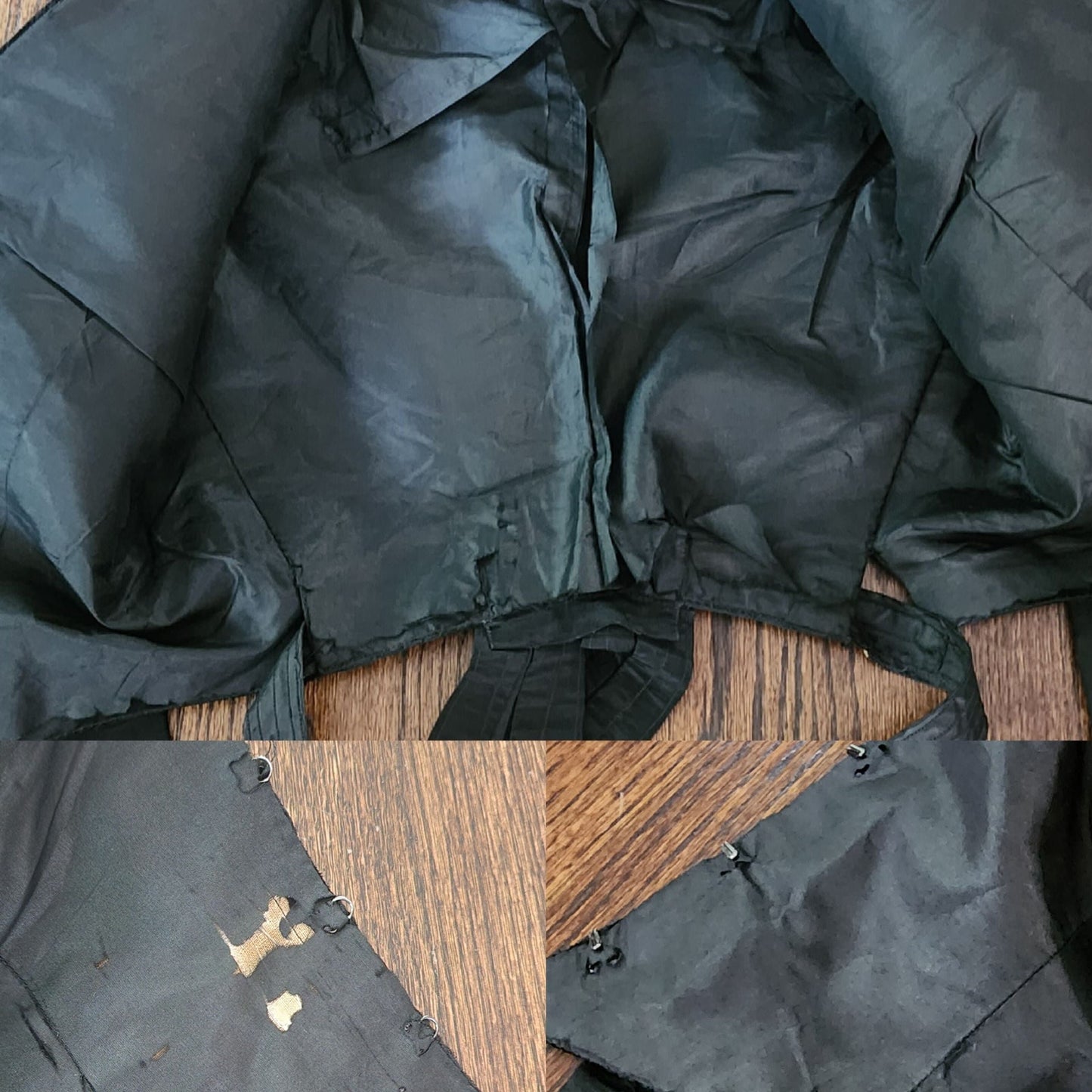 Antique Ladies Jacket Black Silk Edwardian 1900s 1910s