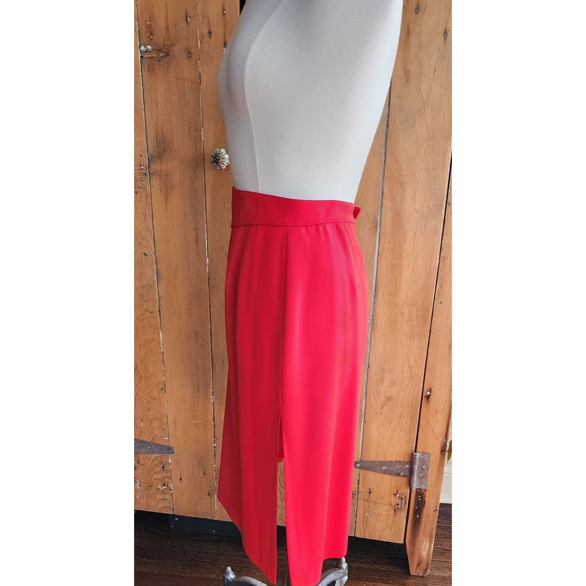 Vintage 90s Thierry Mugler Skirt Red Wool