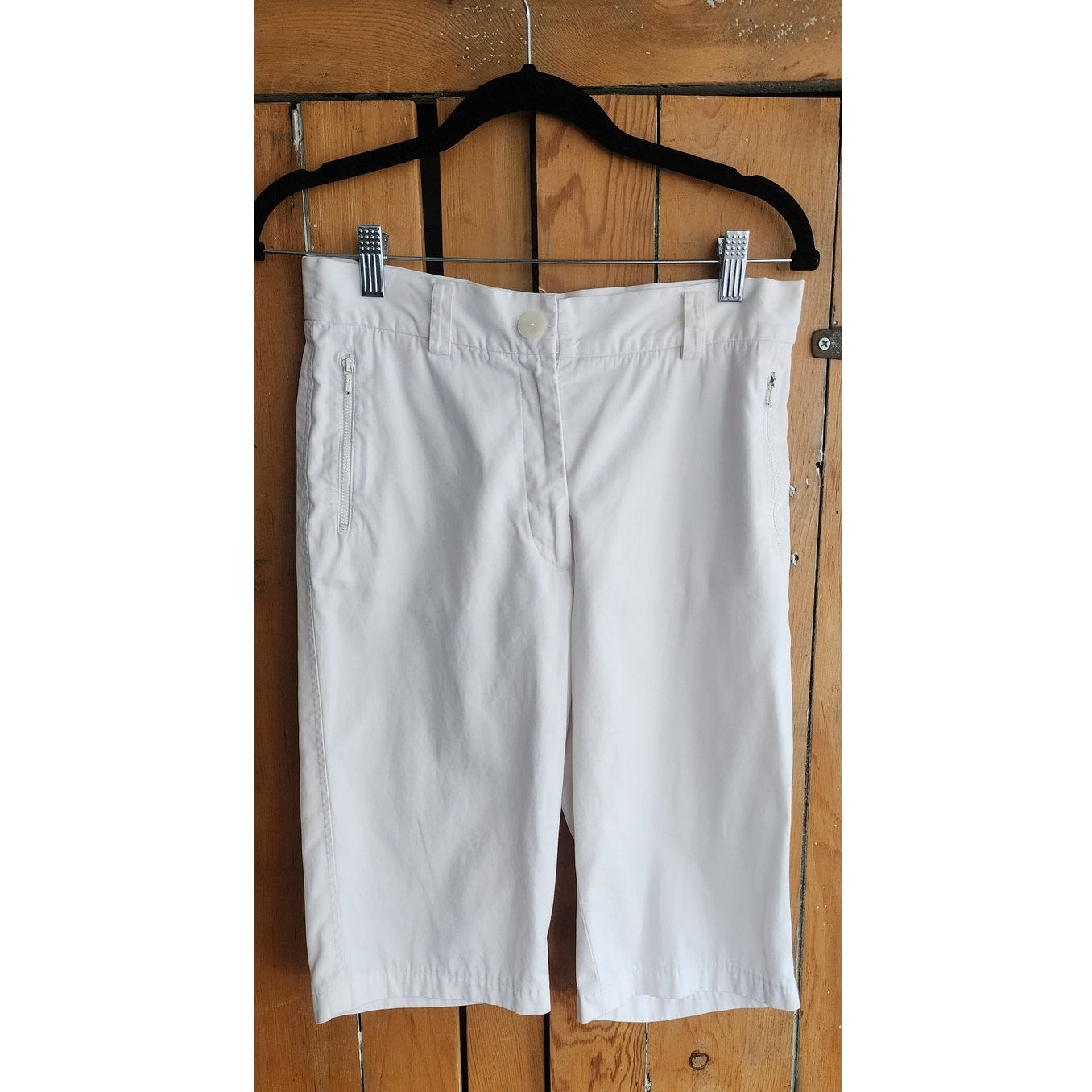 Vintage 90s Jil Sander Bermuda Shorts White Cotton / 36