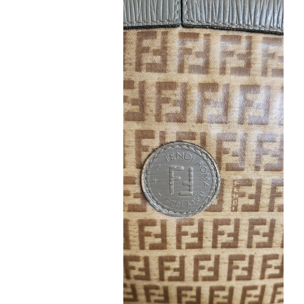 Vintage 80s Fendi Shoulder Bag Zucca Logo Detachable Strap