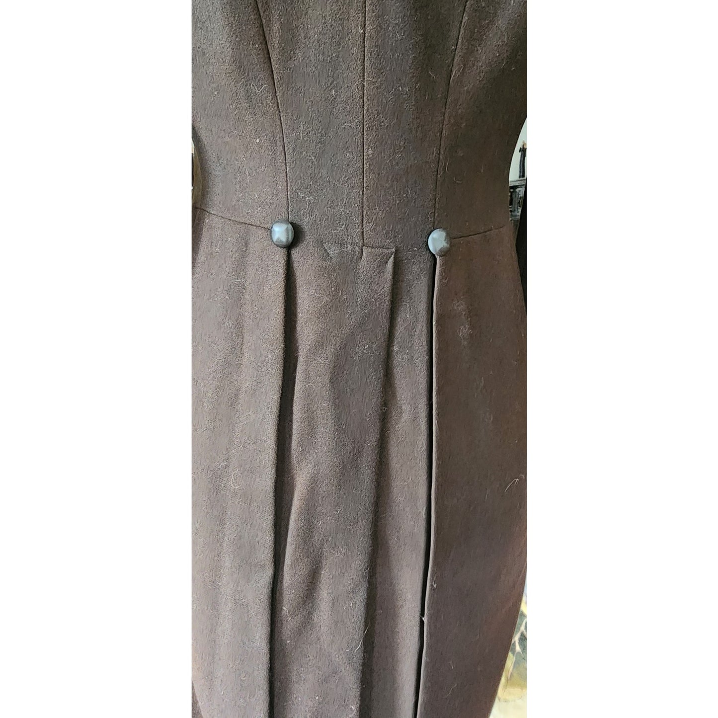 Vintage 1920s Mens Tuxedo Tailcoat Brown Wool Antique Formal Jacket Joseph Horne XS