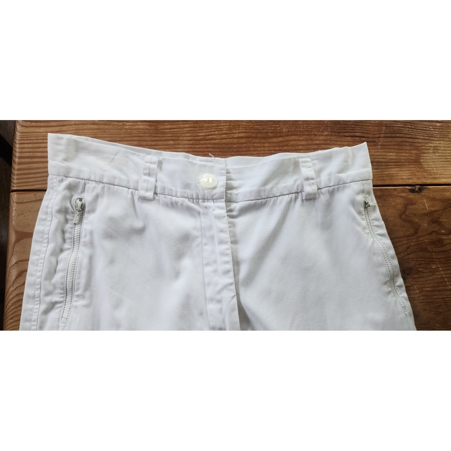 Vintage 90s Jil Sander Bermuda Shorts White Cotton / 36