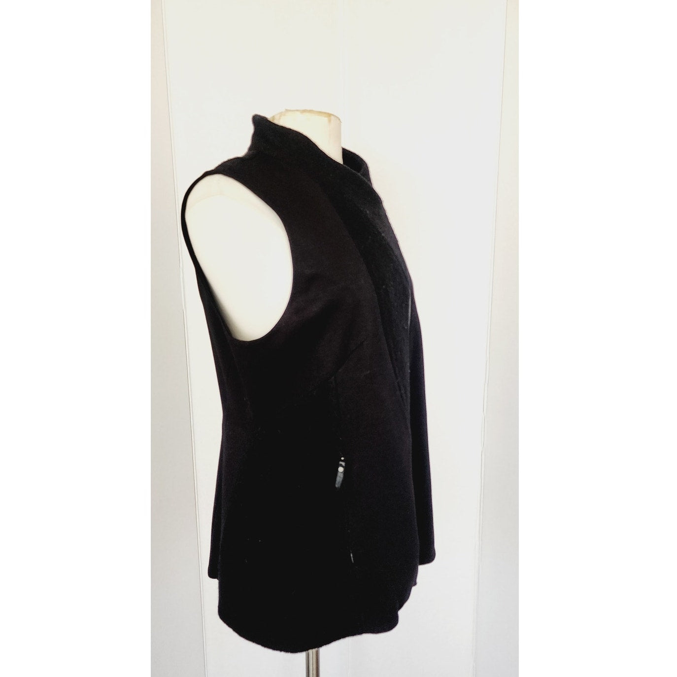 Eileen Fisher Zip Up Vest Merino Wool Blend M