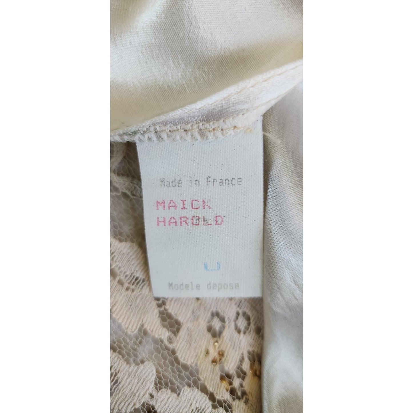 Vintage 80s Maick Harold Blouse Tunic Velvet Lace Sequins Applique Embroidery