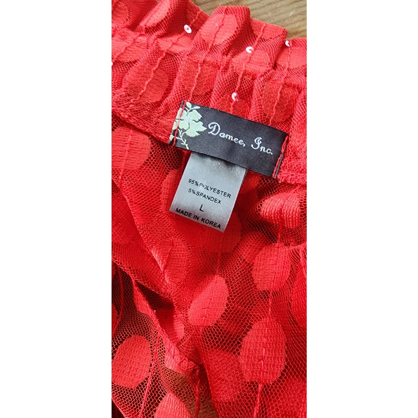 Damee Mesh Jacket Red Polkadot LARGE