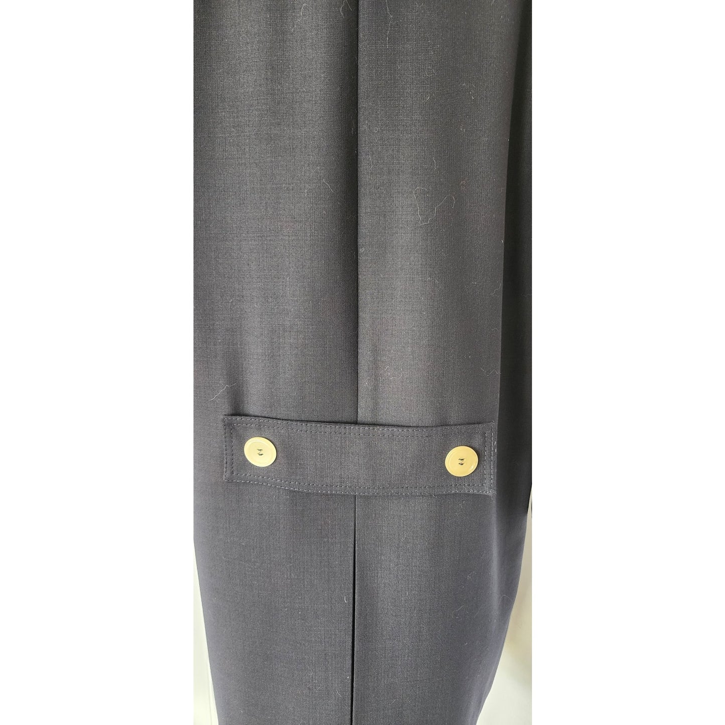 Vintage 80s Valentino Coat Black Double Breasted Black Wool M/L
