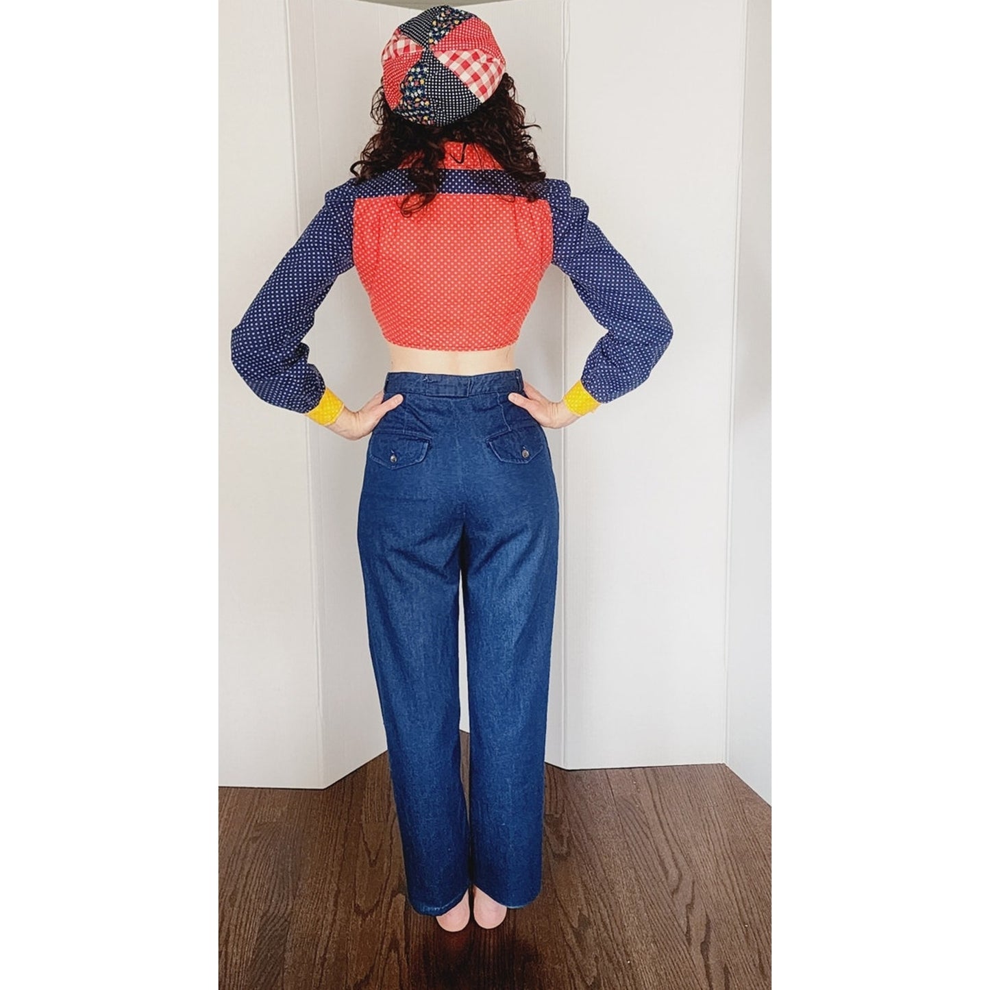 Vintage 80s Blue Jeans Ralph Lauren High Waist Pleated Front