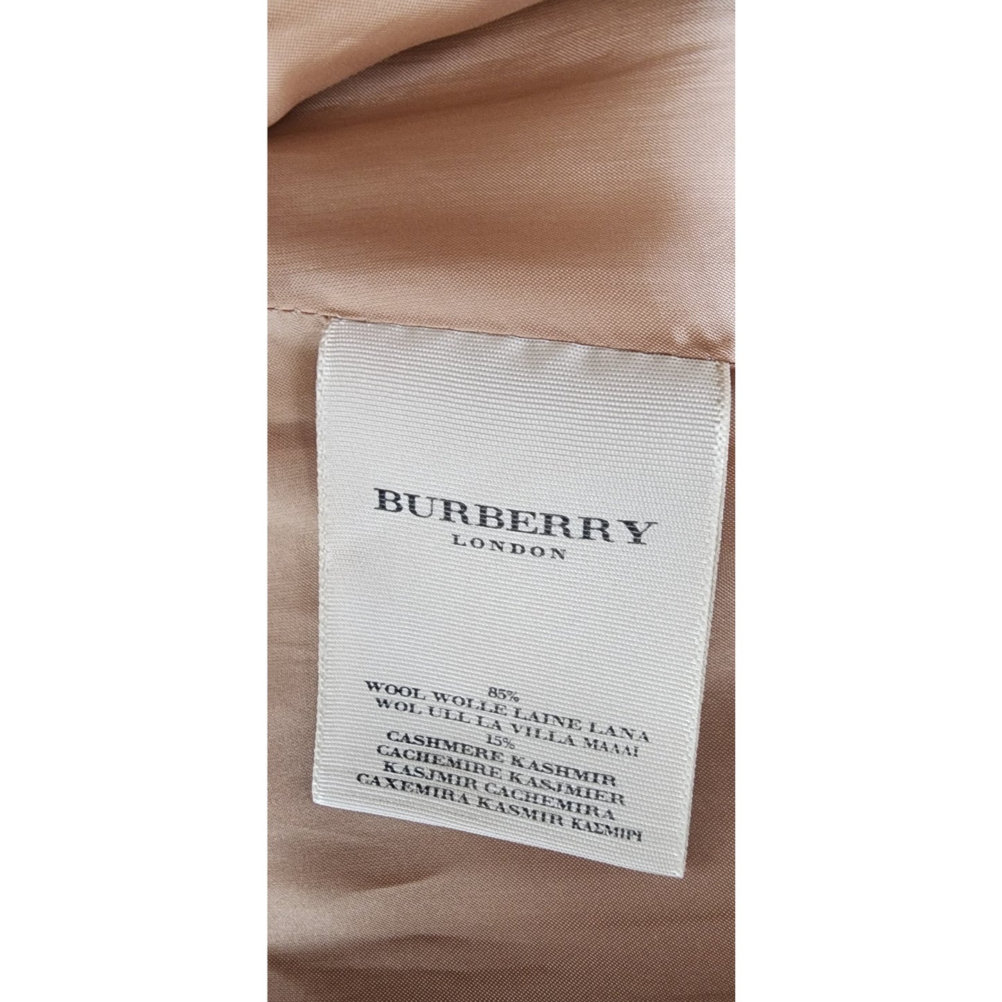 Vintage 2000s Burberry Coat Archival Beige Cashmere Blend w/Sash Tie Belt / Medium