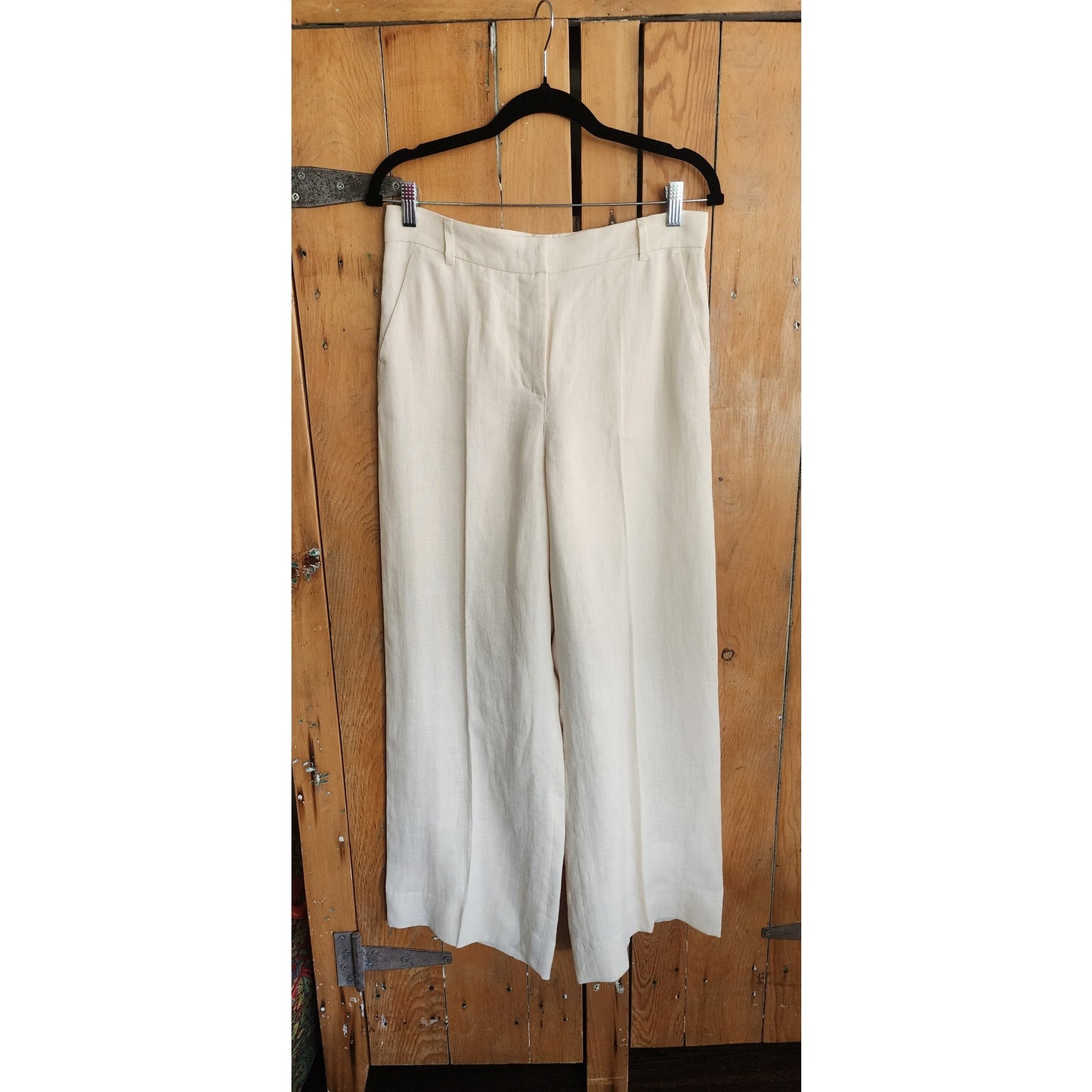 Vintage Y2K Max Mara Weekend Pants Cream Linen US Size 8