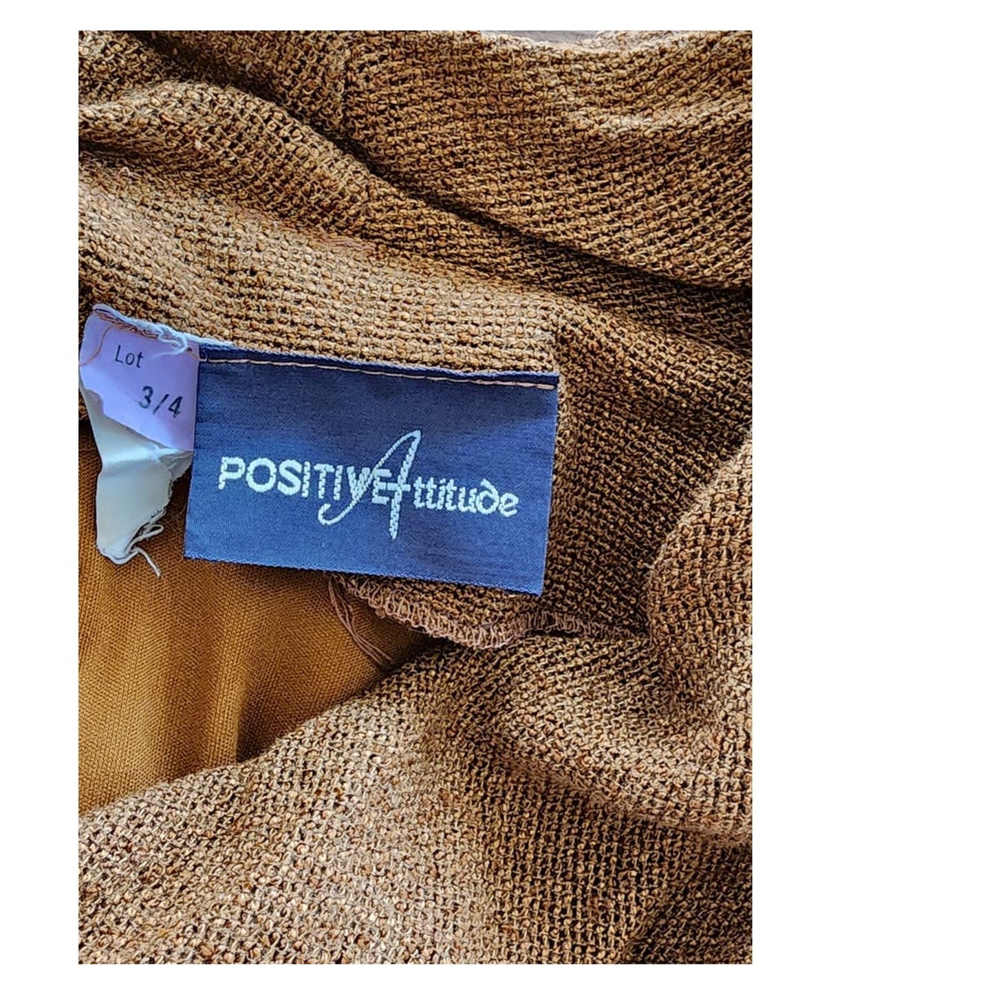 Vintage 1980s Brown Dress Fringed Cowl Collar Mad Max Distopia Positive Attitude