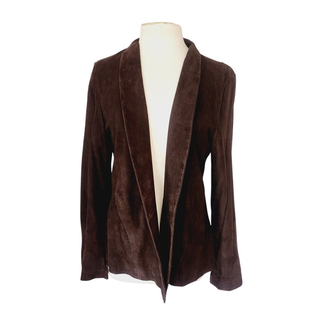 Eileen Fisher Suede Moto Jacket Brown sz sale S