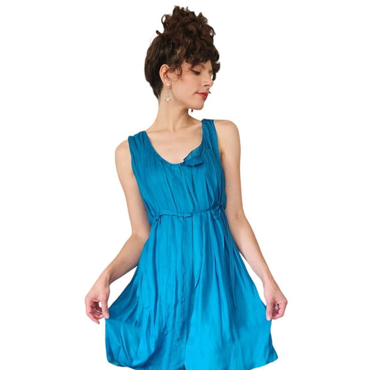 Chloe 2008 Party Dress Sleeveless Blue Silk NWT