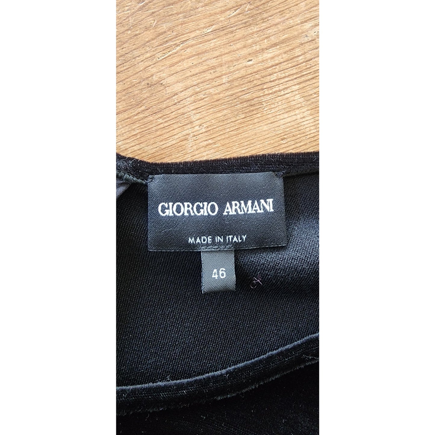 Vintage ARMANI Black Label Velvet Tunic Top