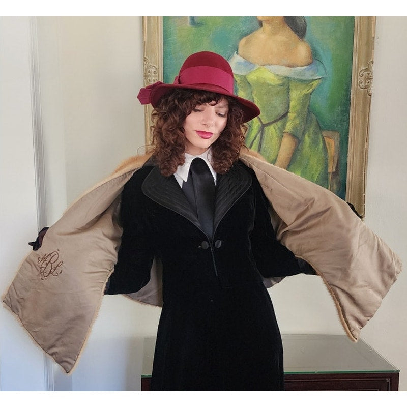 Vintage 50s Brown Mink Fur Wrap Stole Shrug