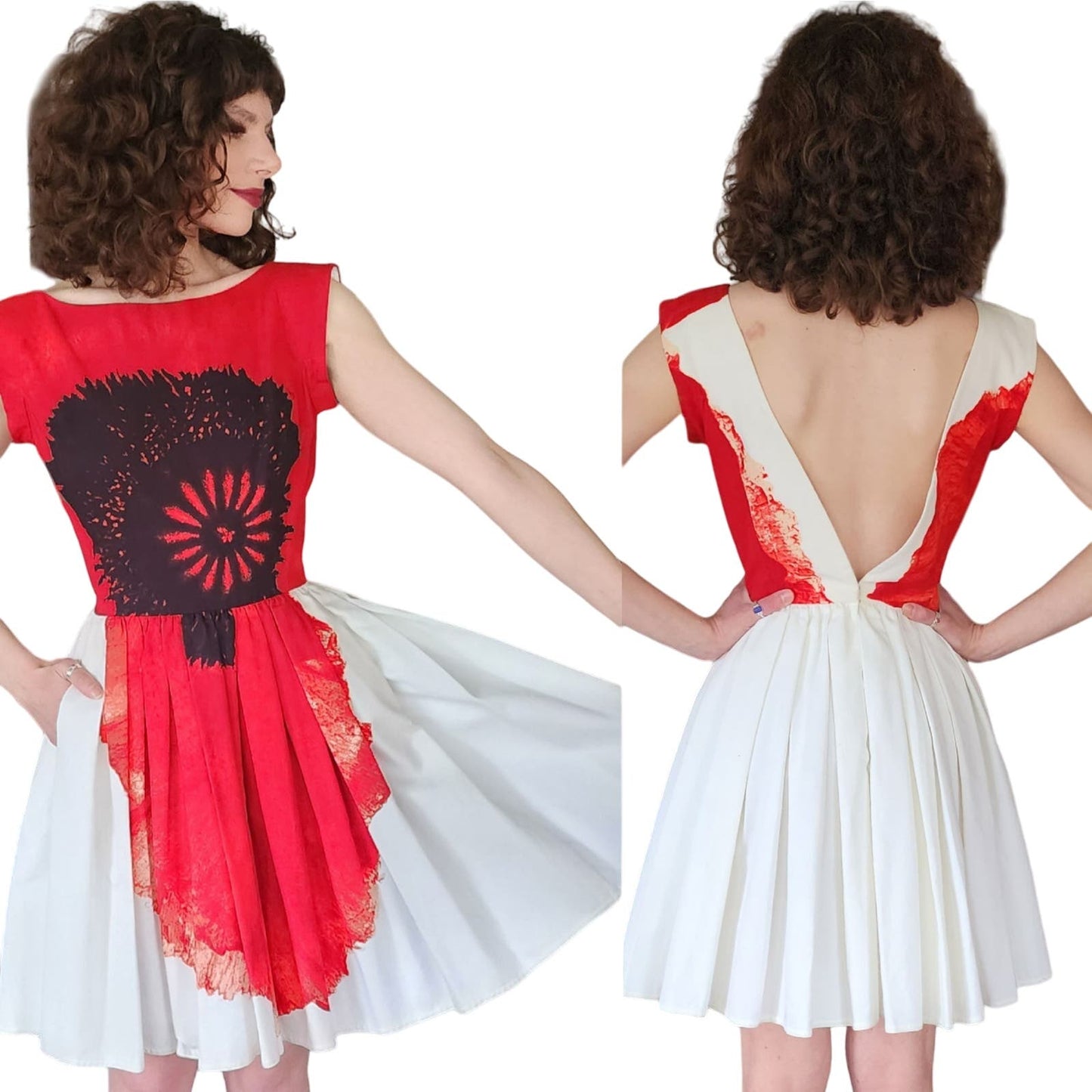 Vintage 90s Isaac Mizrahi Party Dress Exploded Poppy Floral Print  Documented Met Costume Institute