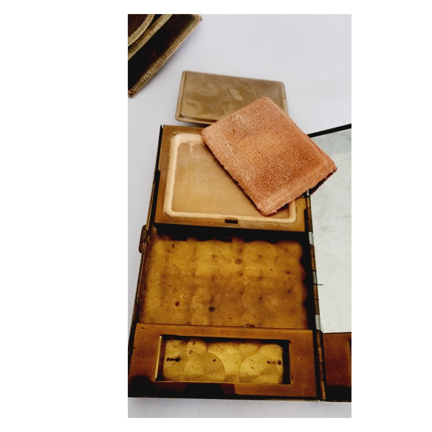 50s Mother of Pearl Compact Purse + Cigarette Case