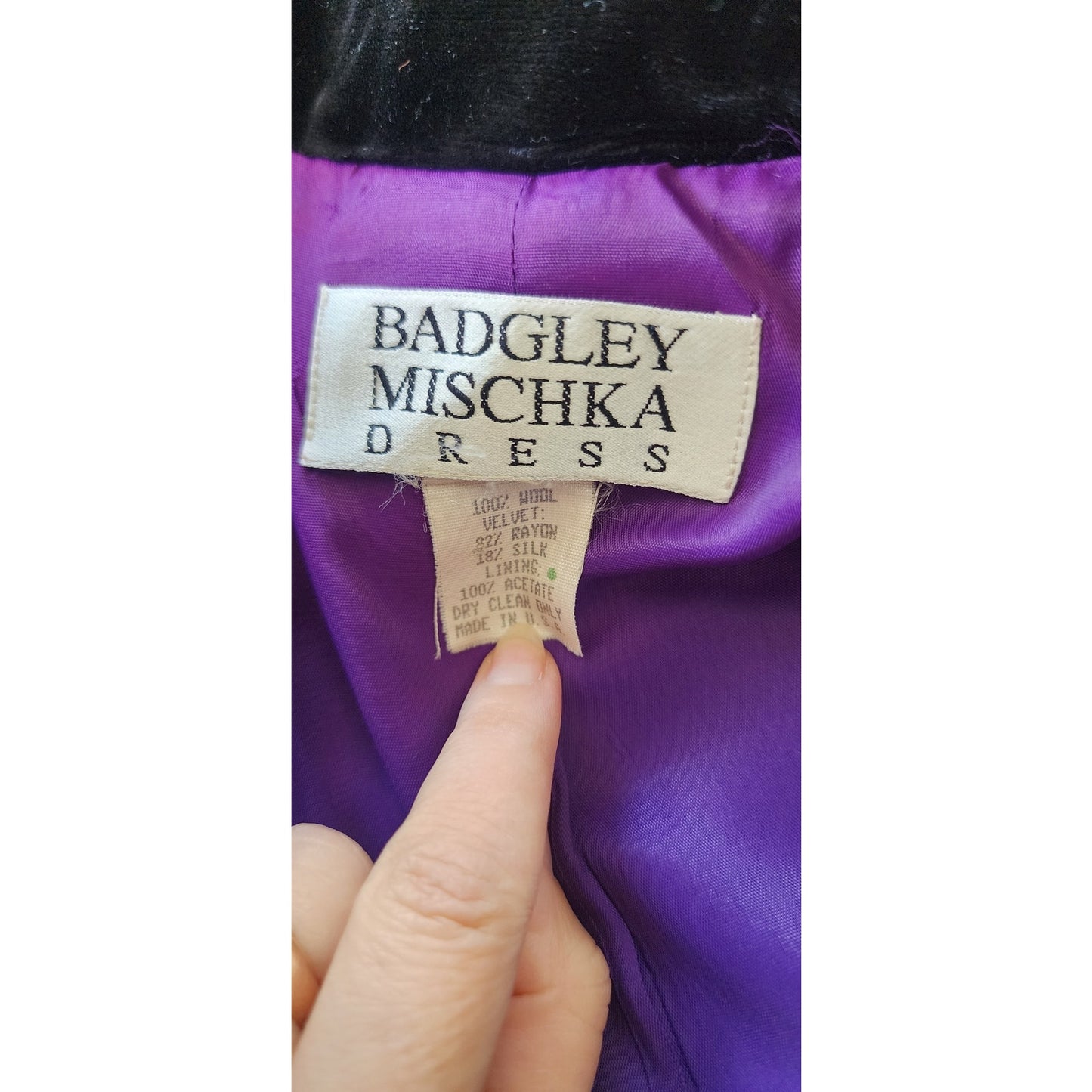 Vintage 90s Purple Blazer Badgley Mischka Long Jacket