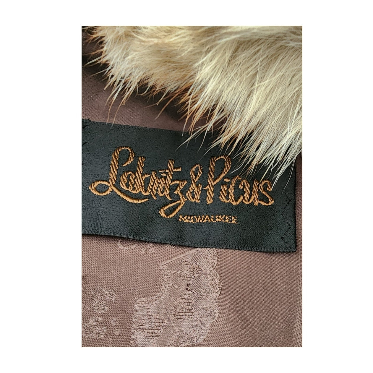 Vintage 80s Patchwork Fur Coat Sheared Beaver Blue Fox Collar