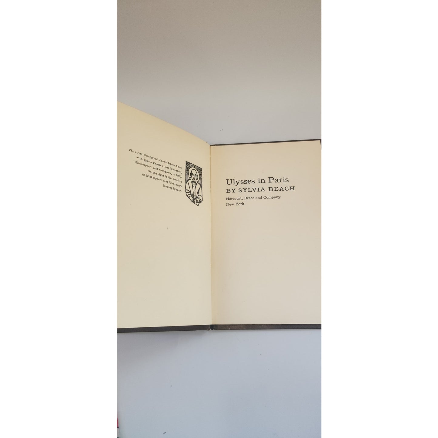 RARE Book Ulysses in Paris Sylvia Beach 1956 1st Ed James Joyce