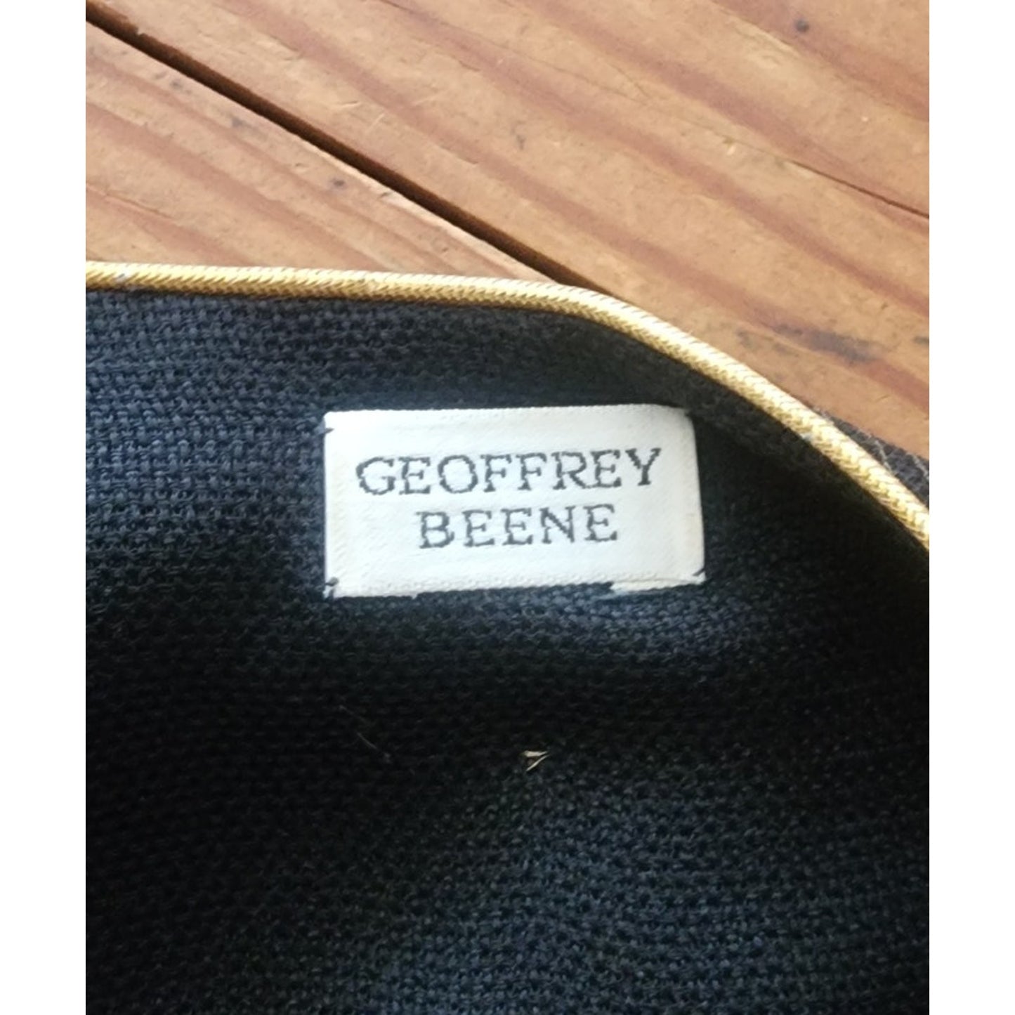 Vintage 1970s Geoffrey Beene Set Black Jersey Blouse Maxi Skirt Gold Trim Boho