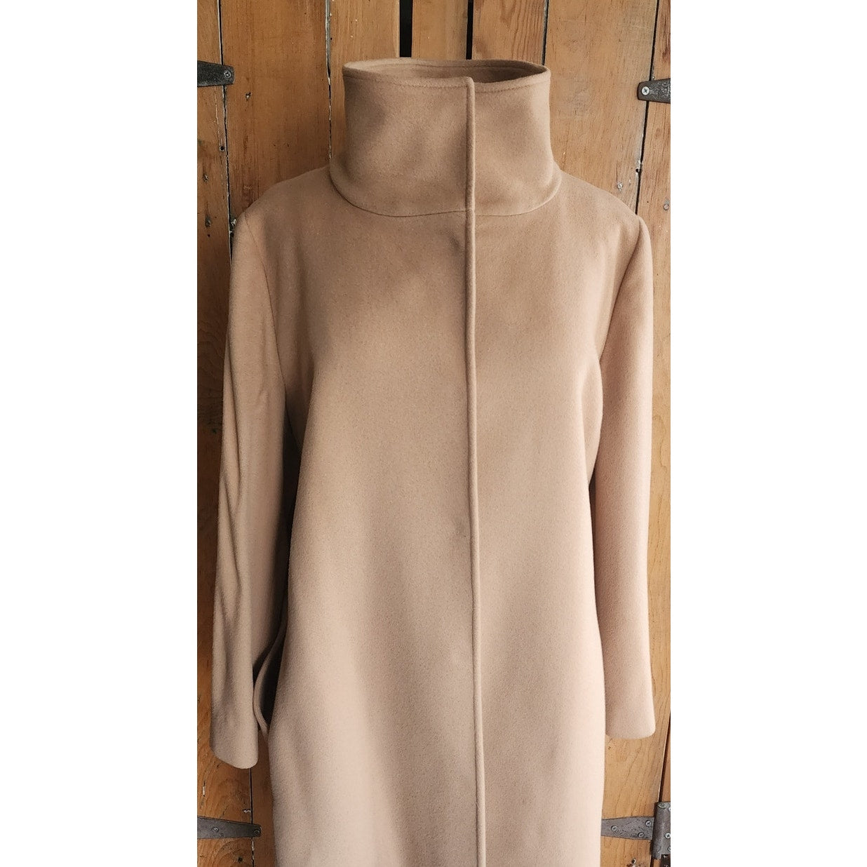 Vintage 2000s Burberry Coat Archival Beige Cashmere Blend w/Sash Tie Belt / Medium