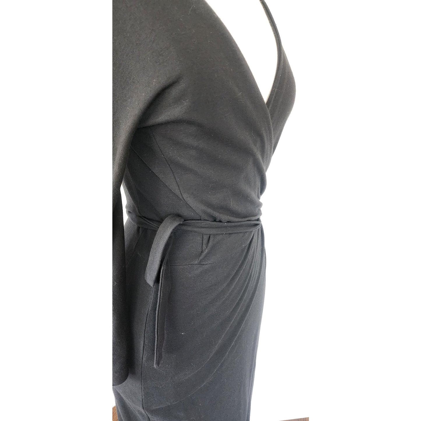 Vintage Max Mara Black Dress Wrap Style / S