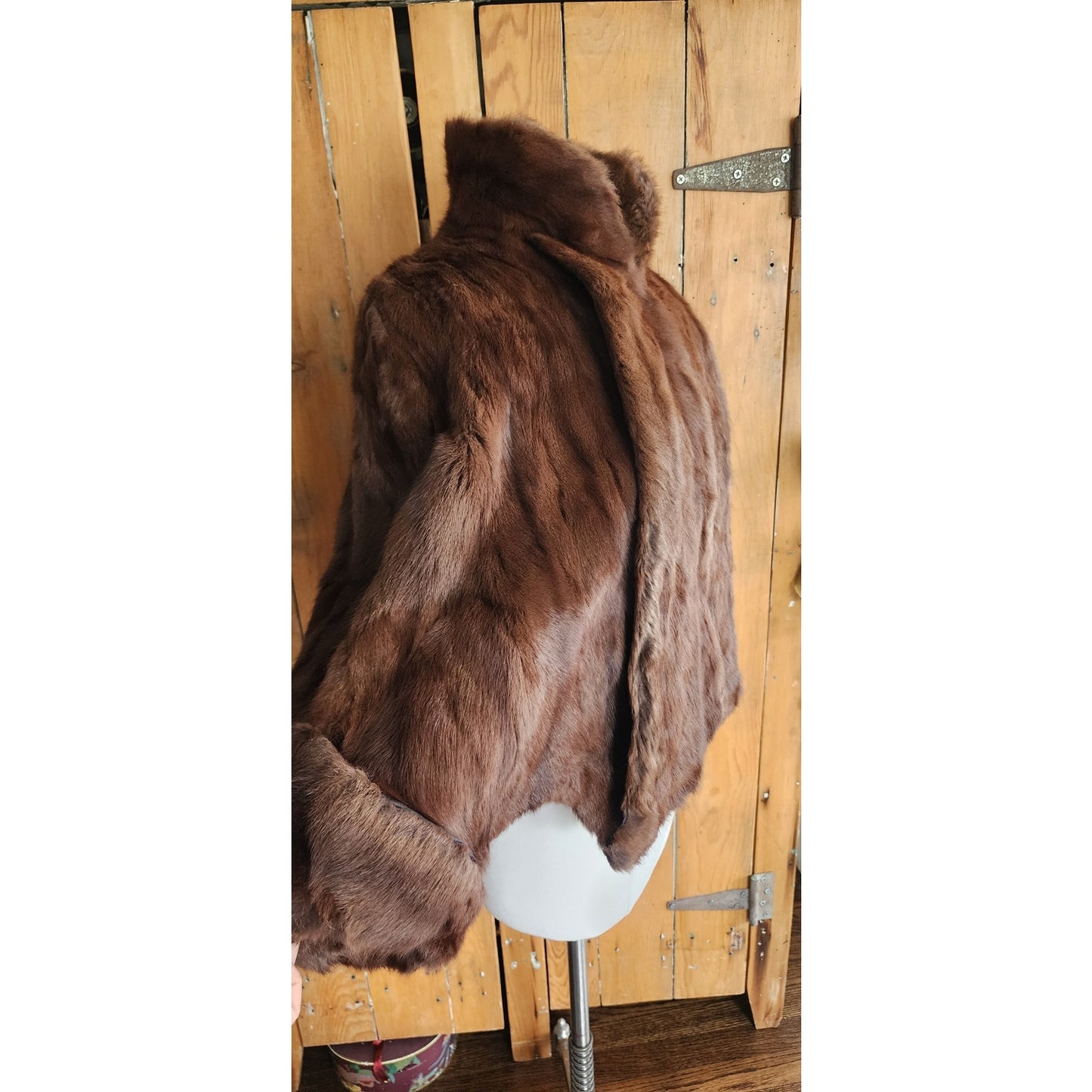 Vintage 40s Brown Fur Jacket Wrap Capelet Michelle Chicago