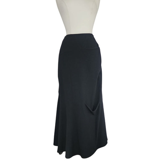 Vintage 1990s Black Skirt Avant Garde Pockets by Lilith France