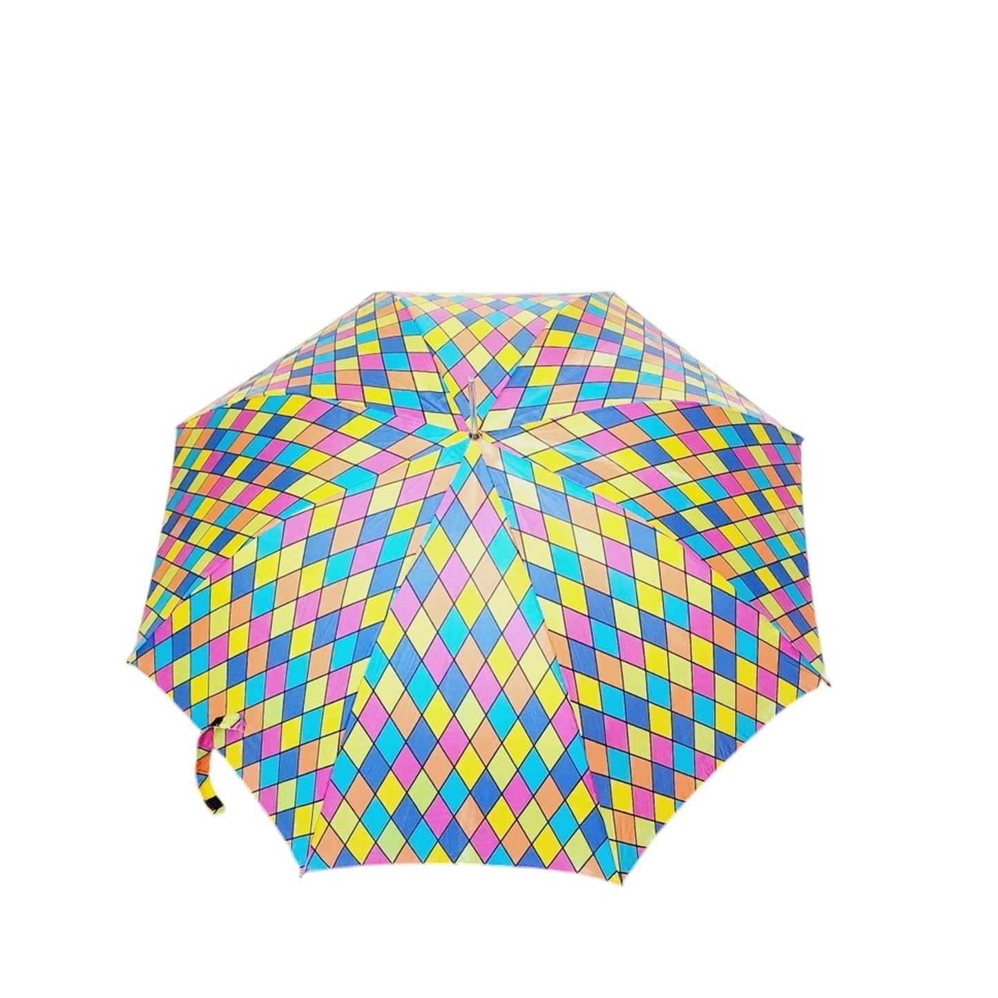 Vintage 60s Umbrella Harlequin Print Nylon by Liberty USA