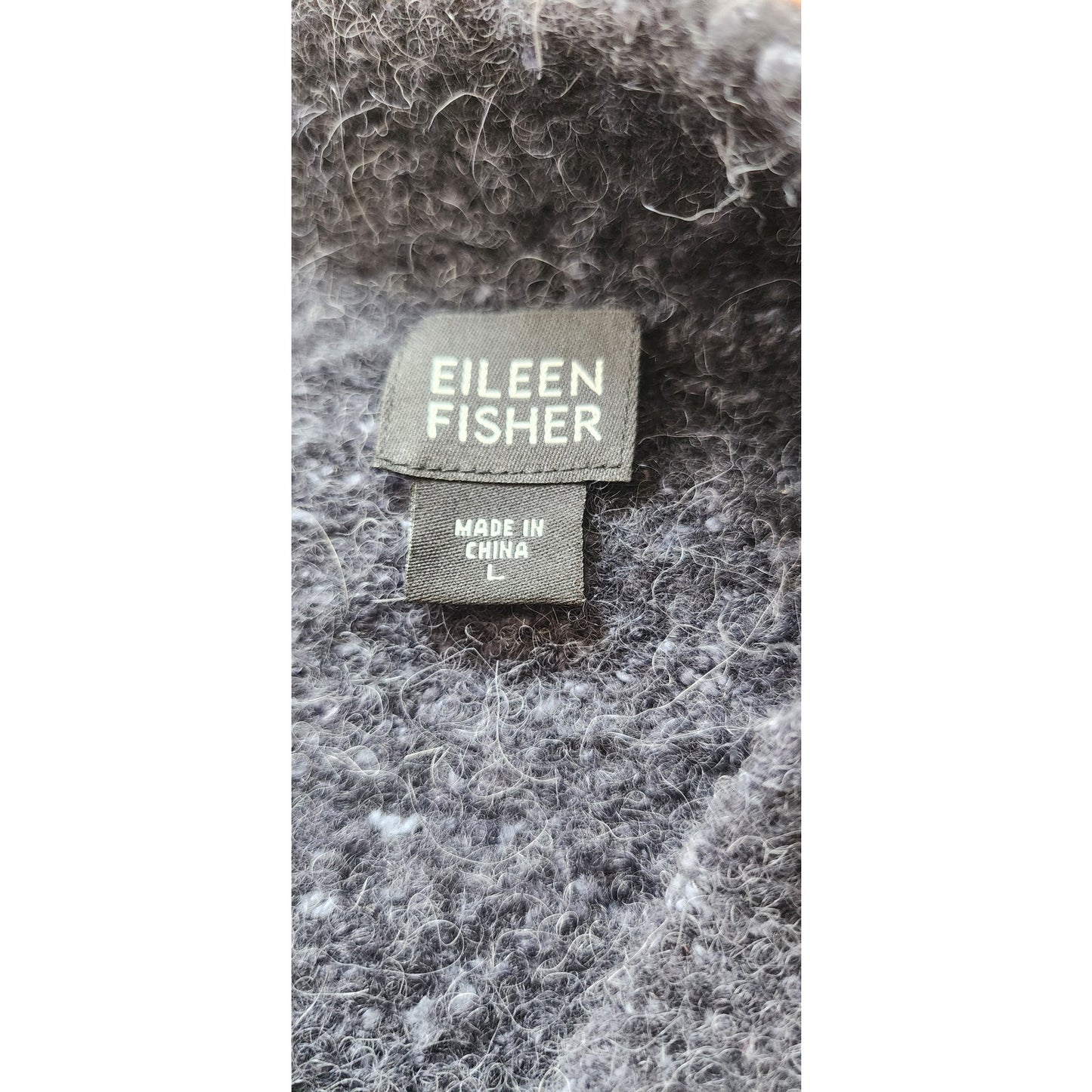 Eileen Fisher Gray Jacket Alpaca Blend Boucle Wool