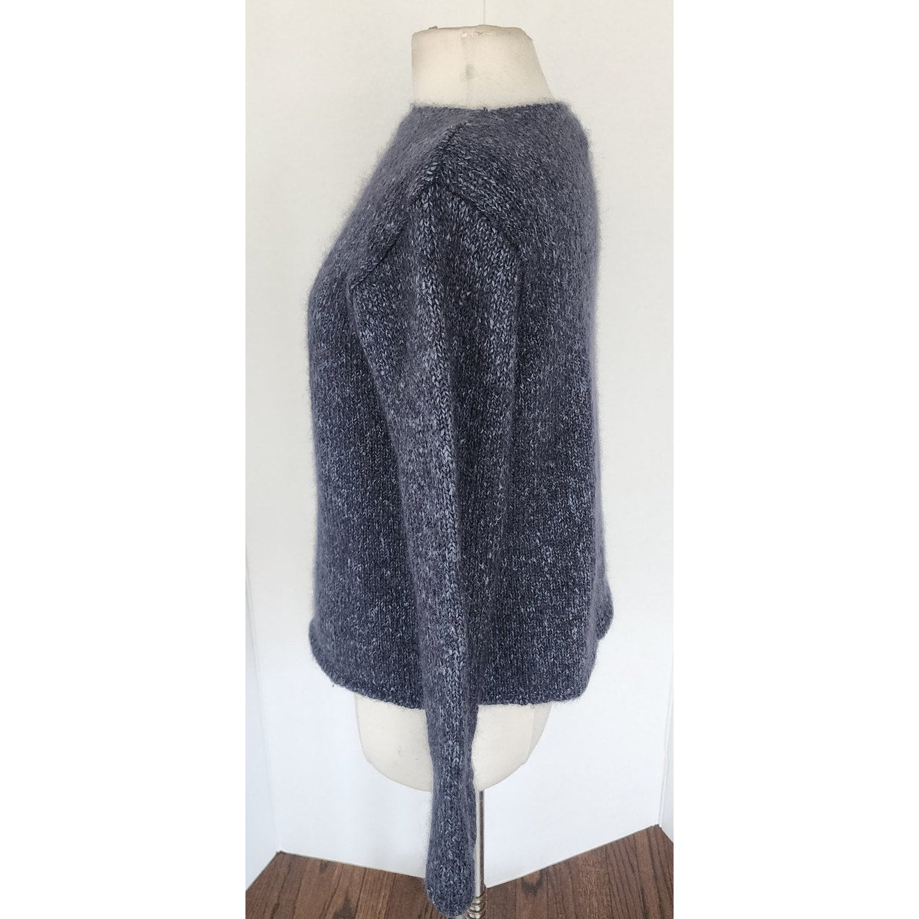 Vintage Weekend Max Mara Sweater Blue Wool Mohair Chunky Knit / M
