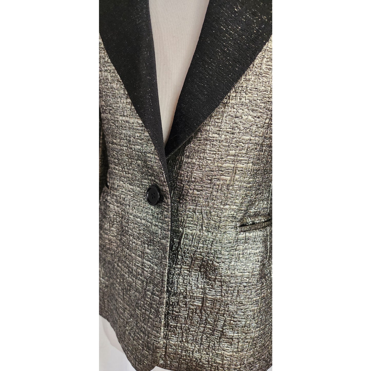 Ladies Silver Metallic Blazer by Aqua Capsule / L