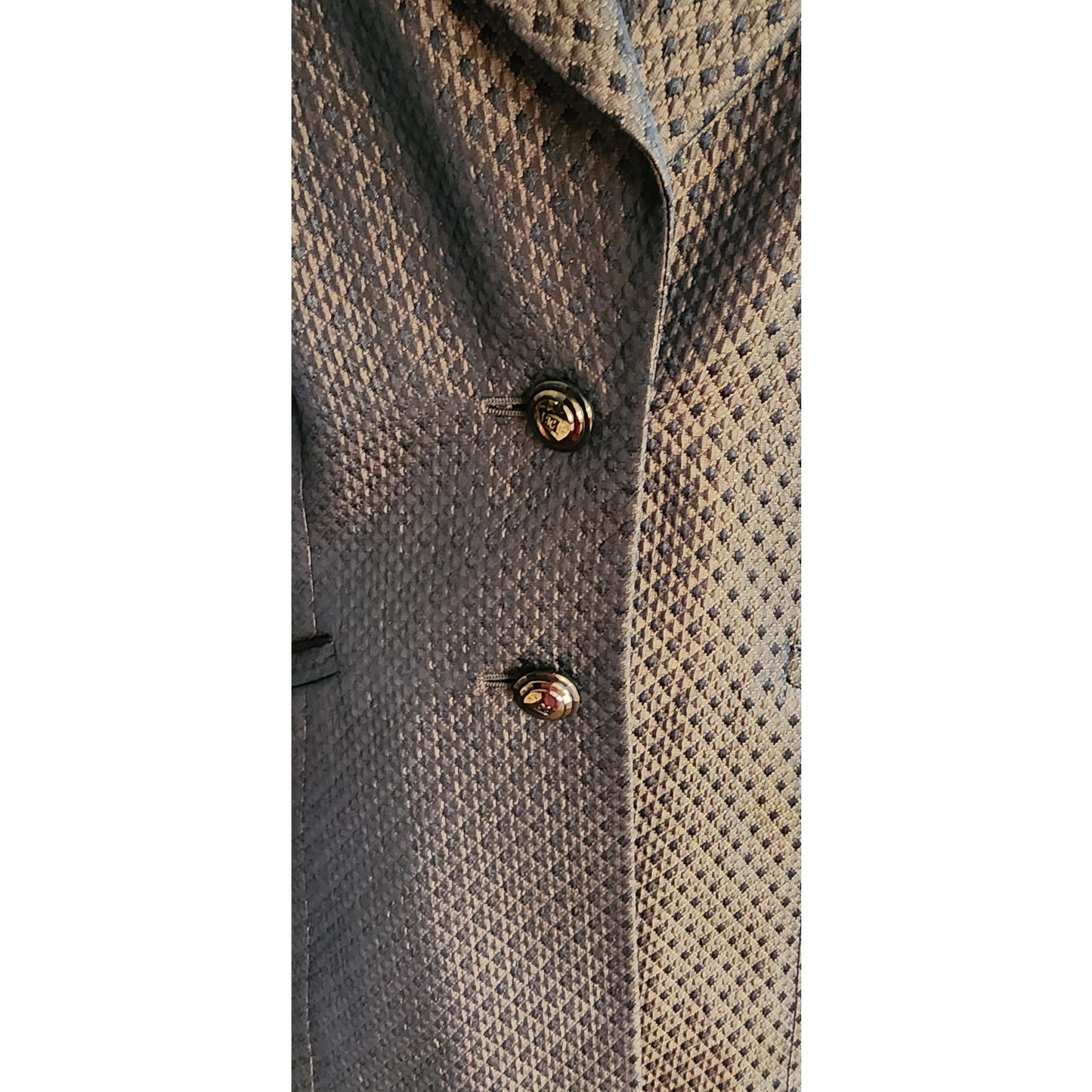 Vintage 1990s ESCADA Blazer Brown Bronze Metallic Jacket / Large