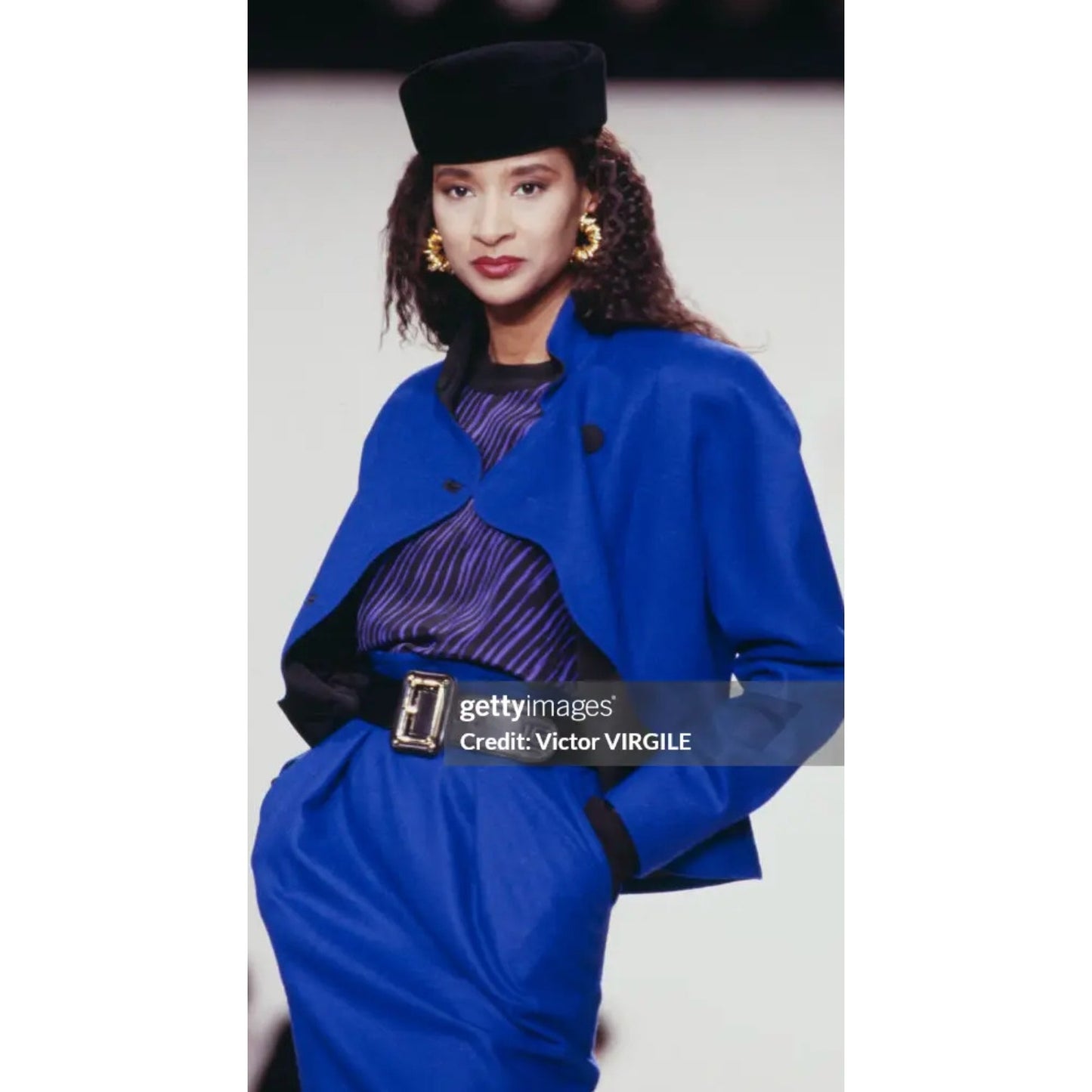 Vintage 1980s GUY LAROCHE Skirt Suit Red Wool DOCUMENTED 1989 / M