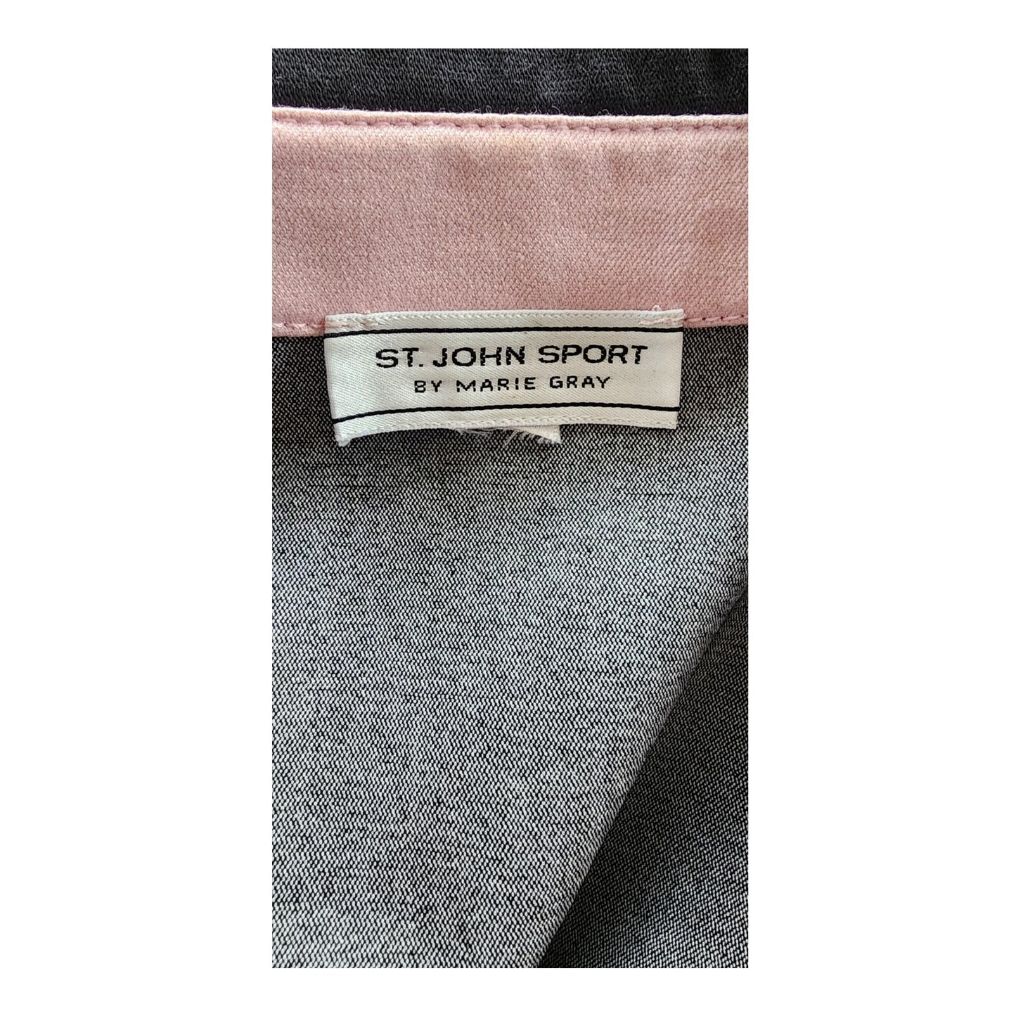 St John Sport Jacket Black Denim Button Down / Large
