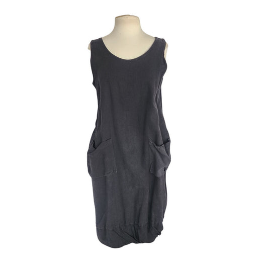 Vintage Lilith of France Black Dress Sleeveless w/Pockets