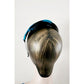 Vintage Flapper Style Fascinator Blue Black Feathers Headband Style